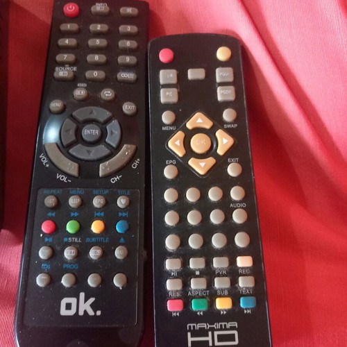Neco Maxima HD terrestrial digital receiver used with two remotes