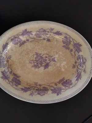 Антична сервираща чиния употребявана, овална, 19 век, Kannreuther Frauer