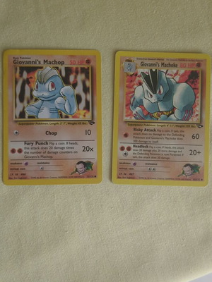 Pokemon cards Giovanni used, Machop and -  7,00 - Vendora.cy