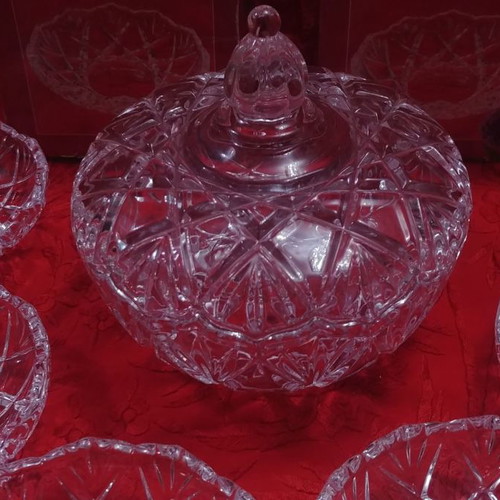 Walther Glas Saturn crystal dessert spoon set new 8 pieces