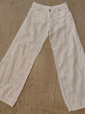 Attrattivo white linen pants medium, like new