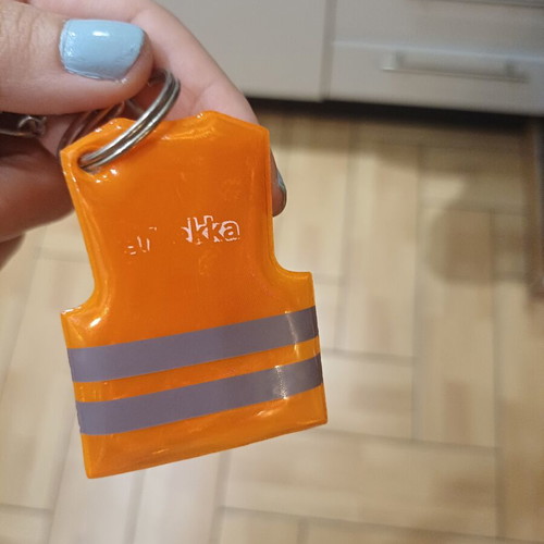 Safety vest keychain orange reflective PVC