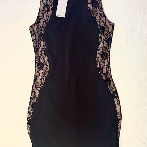 Suite Blanco dress with lace new, black and beige