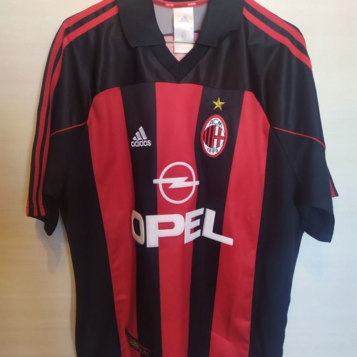 Adidas Milan Football Shirt 2000-02 Used Large Size