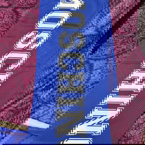 Шал H&M by Moschino Disney Mickey Minnie Jeremy Scott лого мрежа син като ново