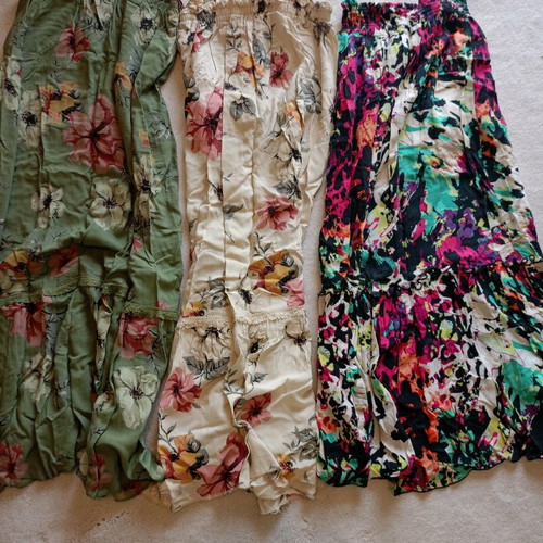 Skirts handmade with elastic waist, set of 3, size small to medium