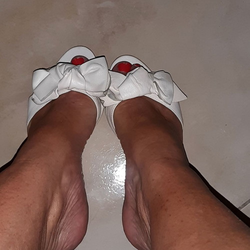 Zara leather sandals used, white with silver and beige, size 40