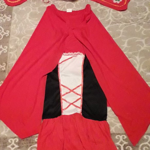 Carnival costume Little Red Riding Hood used, very well preserved