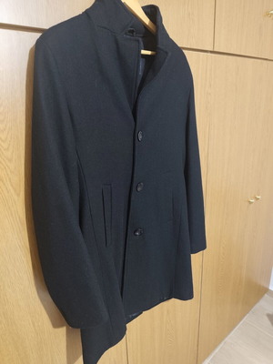 Long black trench coat, size M