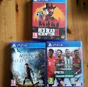 Red dead+assassin's creed odyssey +pes2021