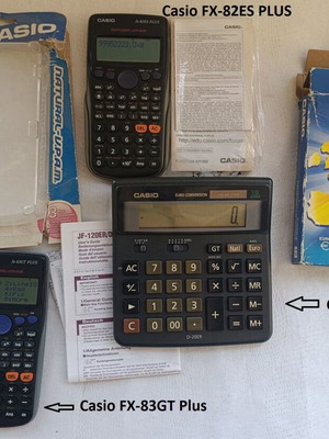 Casio Japan 3 calculators used, functional condition
