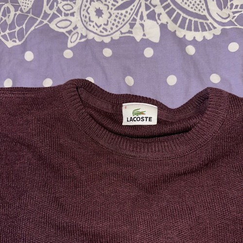 Lacoste sweater deep red size XL like new