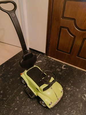 Green electric ride-on car without battery, used