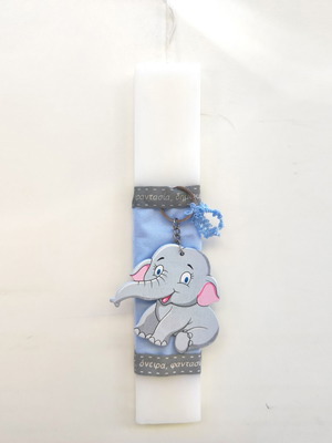 Candle with elephant keychain handmade new