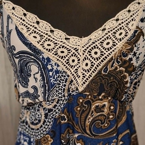 Benissimo summer dress size S, blue multicolor