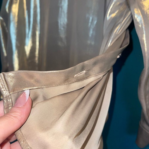 Zara shirt gold like new, size S
