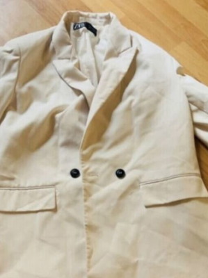 Zara oversized blazer, white