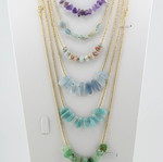 Handmade necklace with semi-precious stones and gold-plated silver made to order