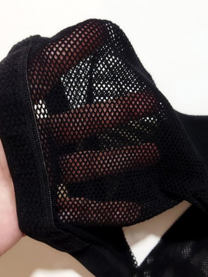 Golden Lady black fishnet tights new, pack of 2, size 3/4