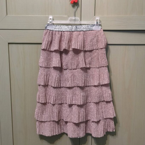 Gang pink skirt with ruffles like new for girls 7-8 years old