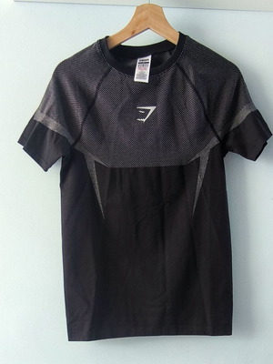 Gymshark Onyx v5 T-shirt new, black and grey, size M