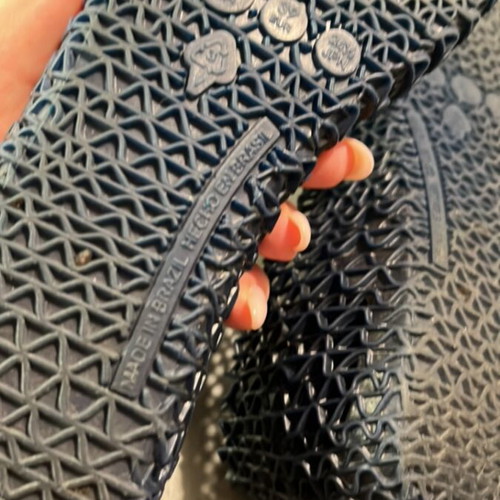 Melissa + Campana summer ballerinas used, black-blue, size 39/38