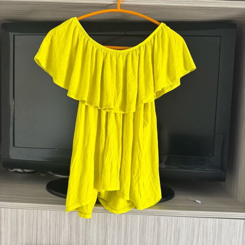 Benetton Smile blouse new, yellow, size S