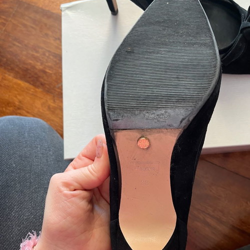 Dune London suede pumps used, size 38 with bow and low heel