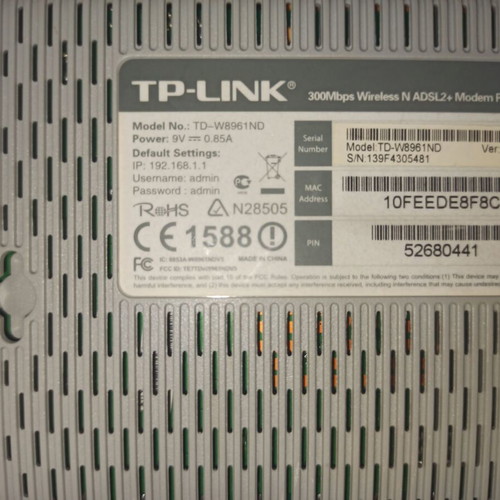 ADSL2+ Wi-Fi Router Pack of 4 used, OTE Conn-X, Tellas, TP-Link