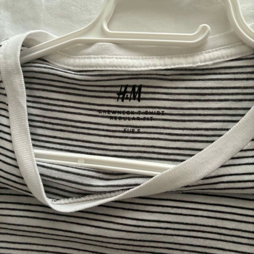H&M striped T-shirt, cotton, black and white