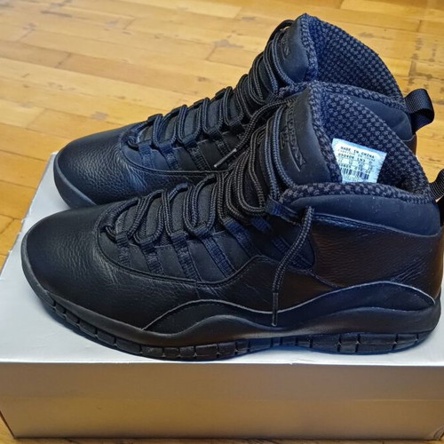 Jordan 10 x Retro Blackout 2005 like new, size 45, black athletic shoes