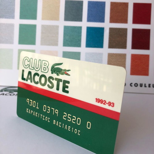 Club Lacoste 1992-93 catalog and membership card new