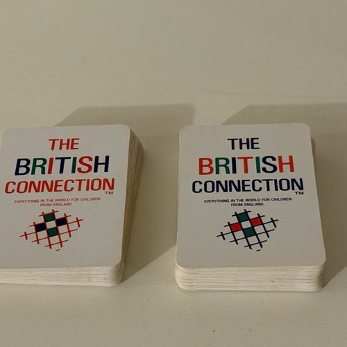 British Collection playing cards used, set of 2, vintage collectible