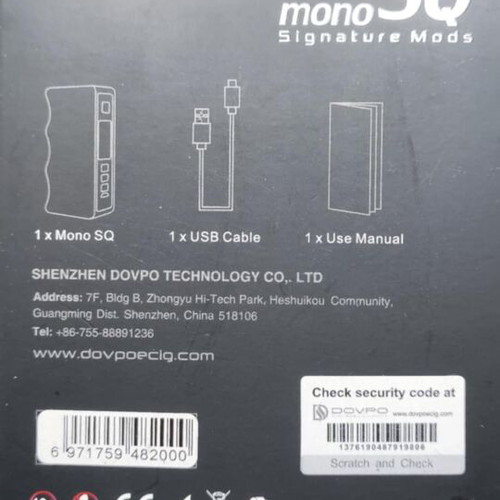 Mono SQ DNA75C Mod by Dovpo X Signature Mods like new