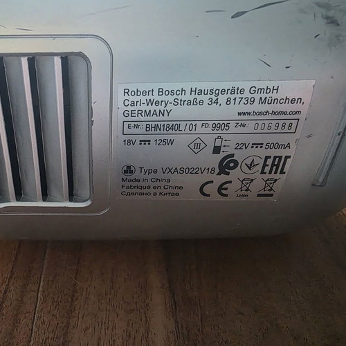 Bosch Move 18V vacuum cleaner used, with charger, battery needs replacement