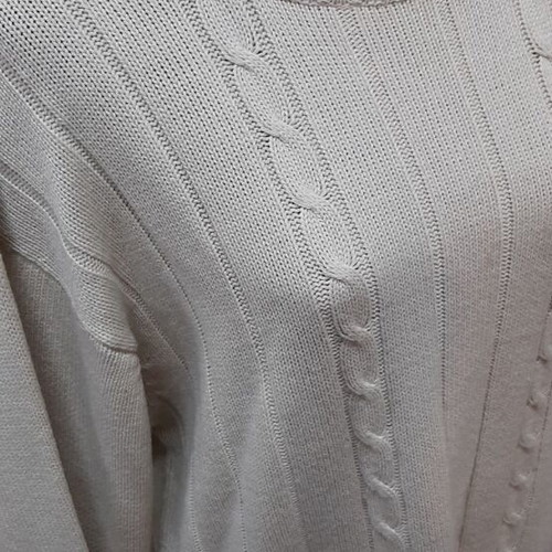 Vintage white hand-knitted sweater like new, size 116 cm