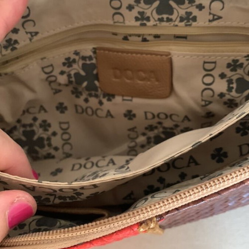 Doca shoulder bag brown and red like new