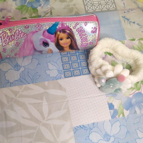 Barbie pencil case and hair ribbon new