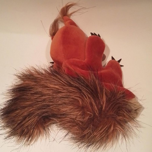 Plush hand puppet squirrel used Nutsy handmade