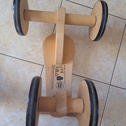First Woody Bike playtive classic wooden four-wheel balance bike
