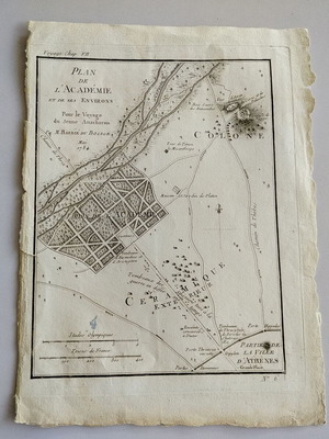 Γκραβούρα της Ακαδημίας Πλάτωνος 1784 μεταχειρισμένη από βιβλίο