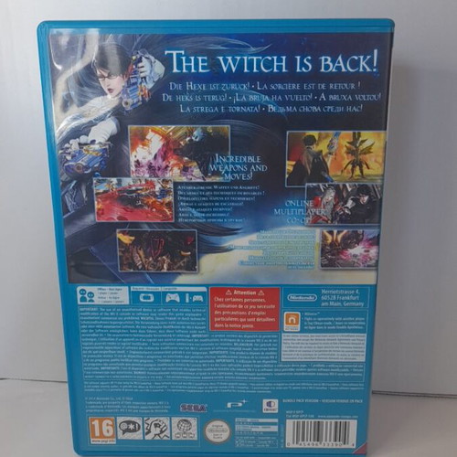 Bayonetta 2 Wii U English version like new with manual