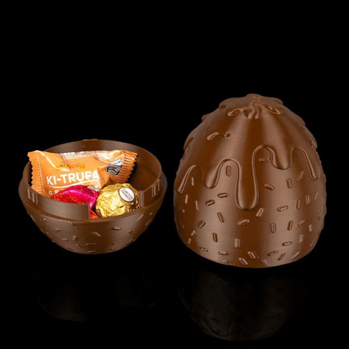 Chocolate Easter Egg 3D Printed Candy Container new