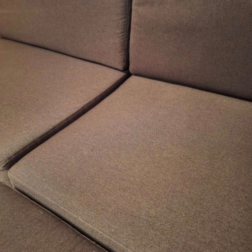Corner sofa 3 x 1.70 m, brown, water-resistant fabric