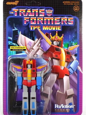 SUPER7 2021 TRANSFORMERS REACTION KING STARSCREAM 3.75'' ACTION FIGURE MOSC