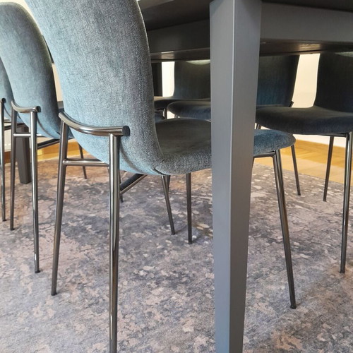 Italian Bontempi Cruz dining table with synthetic stone surface, new
