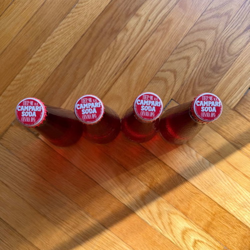 Campari Soda vintage set of 4 decorative bottles