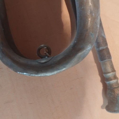 Old brass wind instrument used, decorative