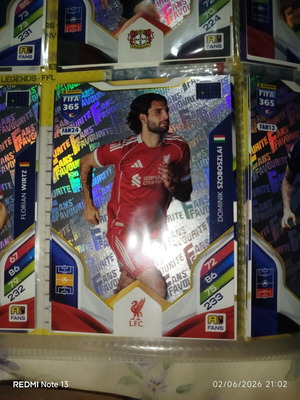 Panini FIFA 365 Adrenalyn XL 2026 Dominik Szoboszlai αυτοκόλλητο μεταχειρισμένο