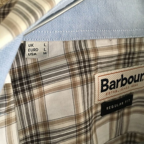 Barbour shirt like new, cotton, size L, tartan pattern